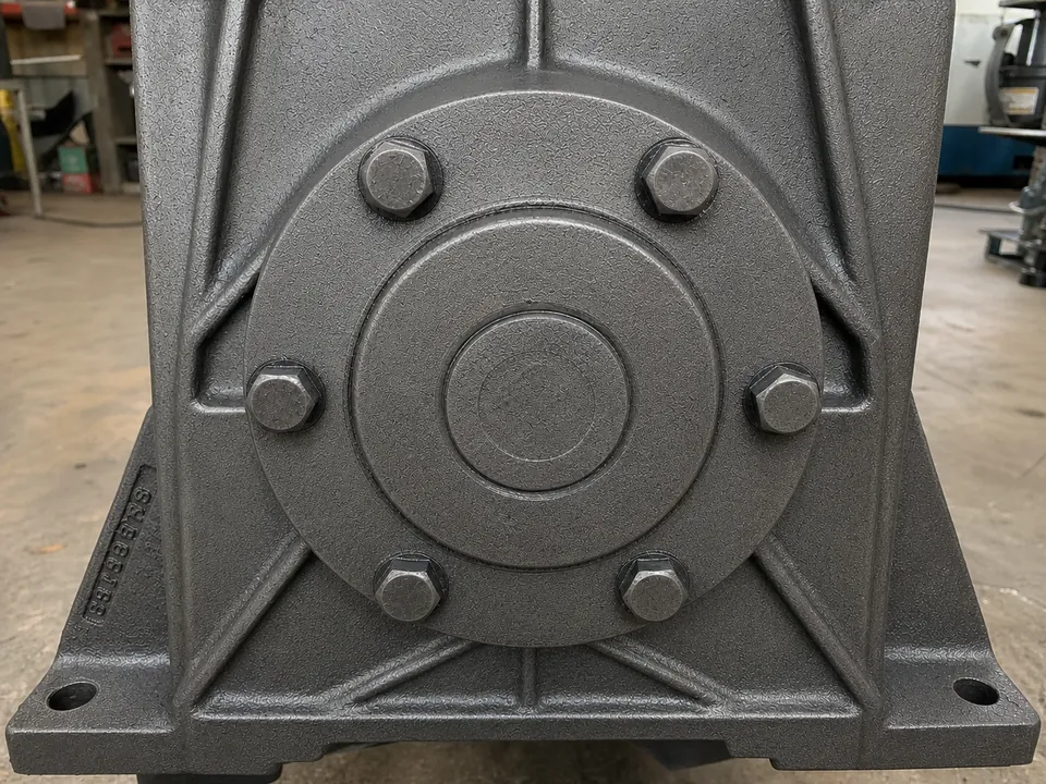 Industrial machine housing after grease removal